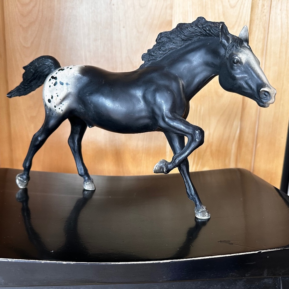 Vintage Breyer Running Stallion Black Appaloosa #127